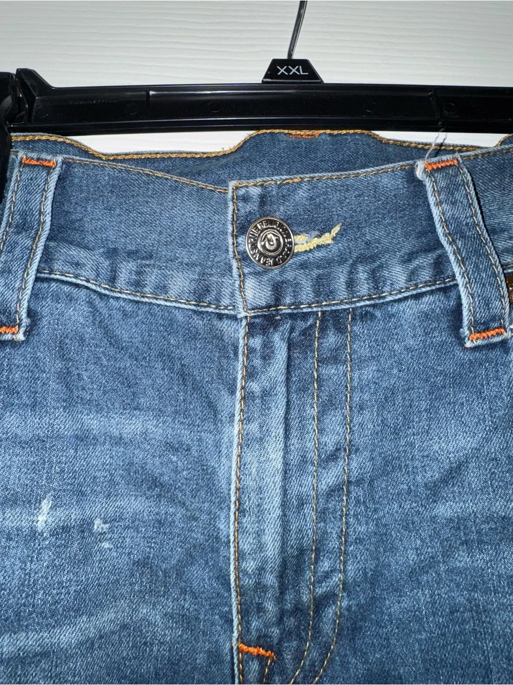 Vintage Y2K True Religion Section Straight Big T Stitch Jeans Buddha Patch
